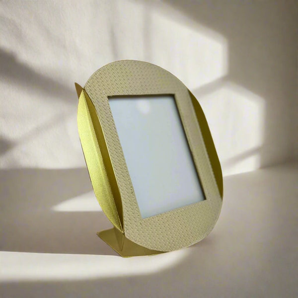 Gold & leather picture frame
