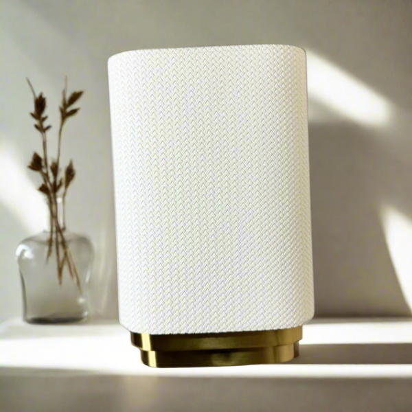 Gold & leather vase