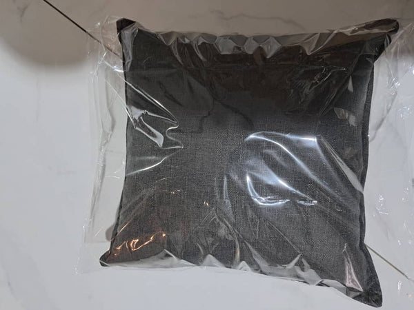 Decorative pillow - black linen