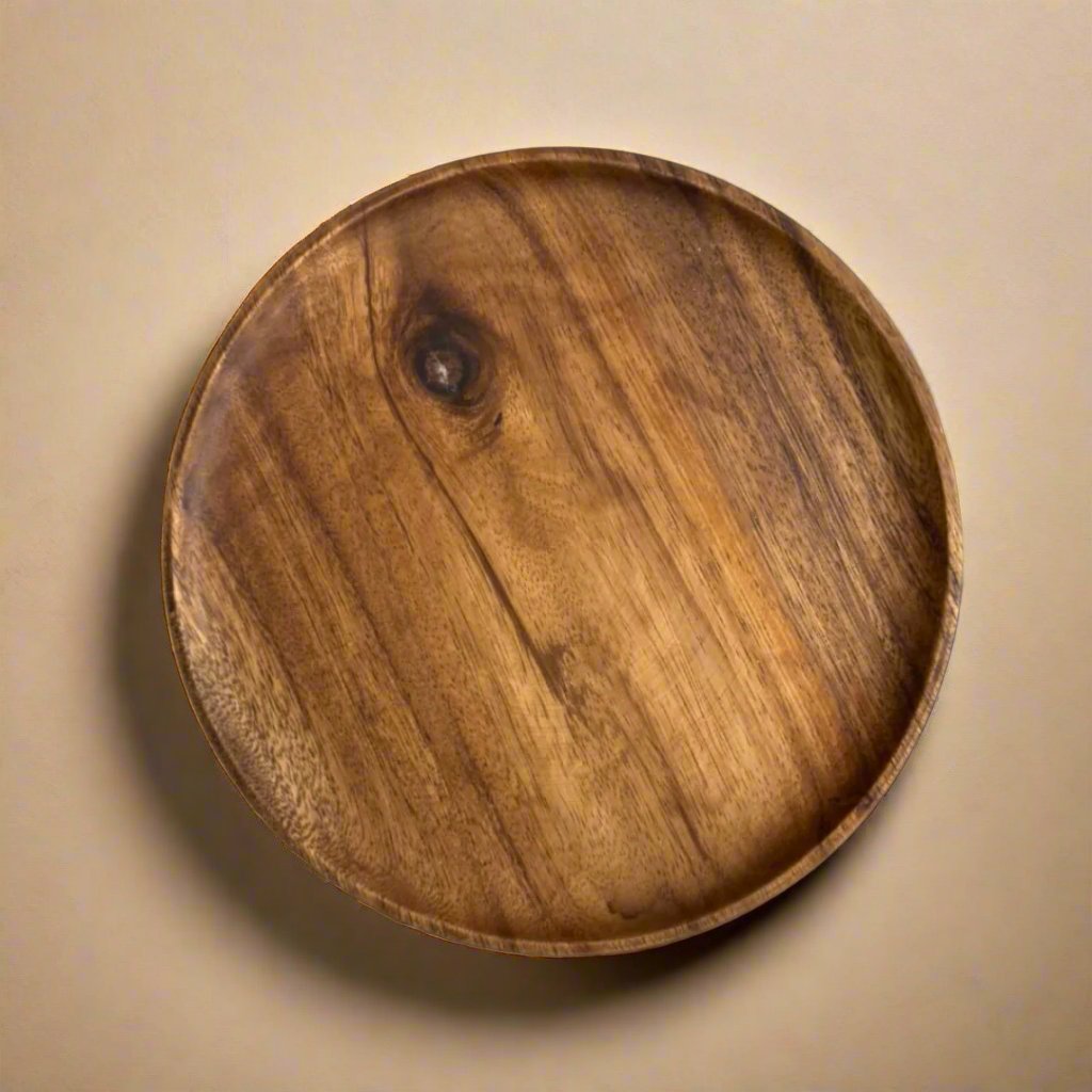 Wooden tray with gold legs – view 2