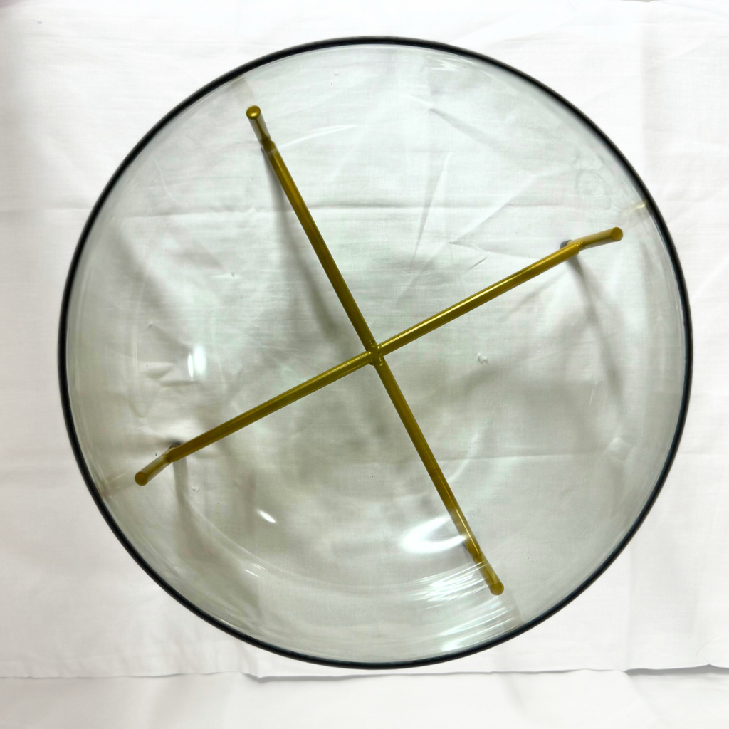 Glass vase on metal stand – view 4