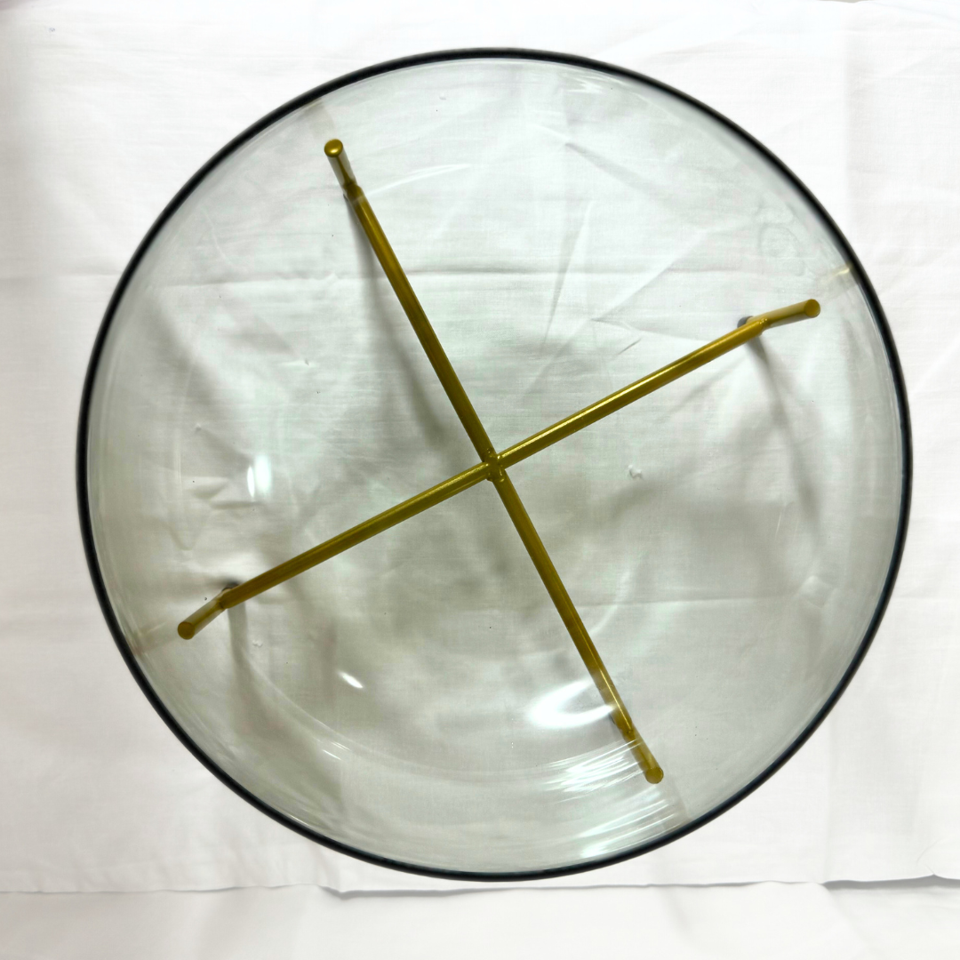 Glass vase on metal stand – view 4