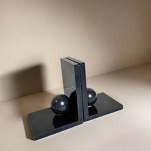 Black marble bookend