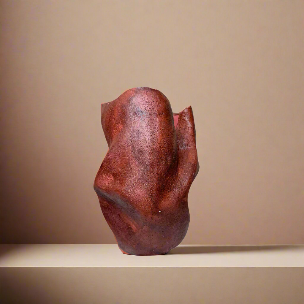 Maroon Vase – view 2
