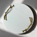 Marble tray with gold handles – view 6