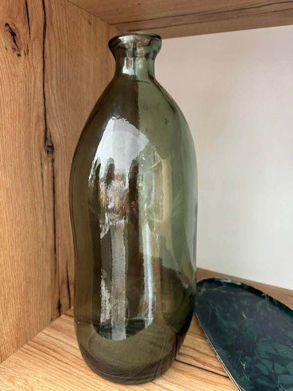 Glass vase , oval shape