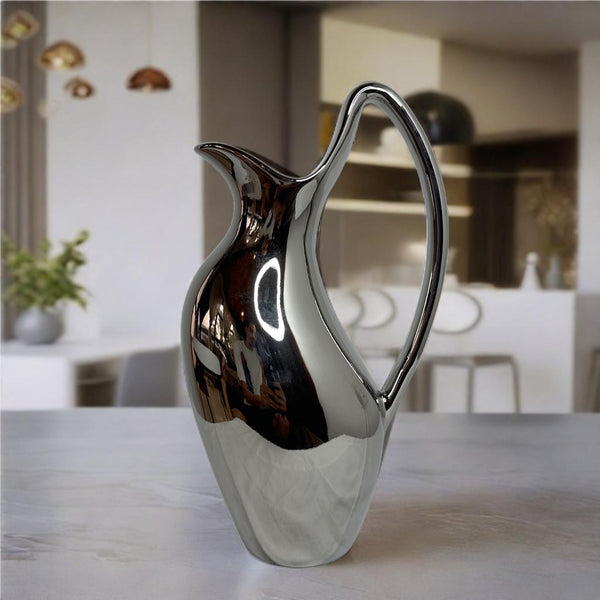 Silver sleek vase