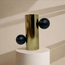 Cylinder metal vase