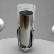 Stainless steel glass and metal vase