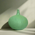 Green vase with long neck – view 3