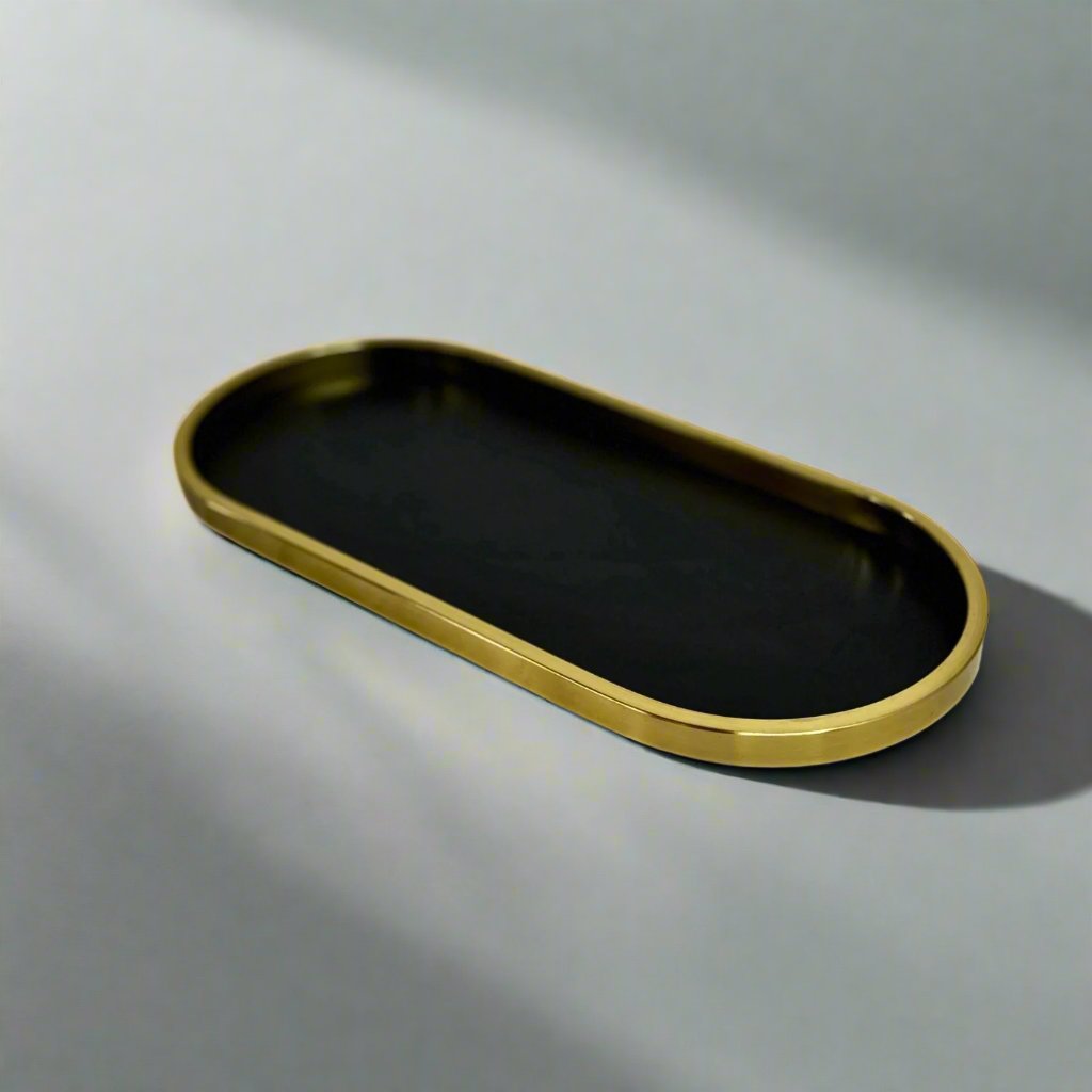 Metal gold tray – view 2