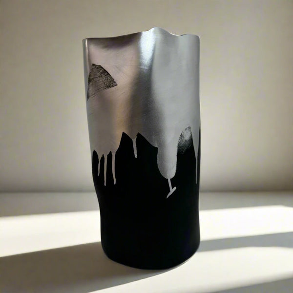 Black & Silver vase