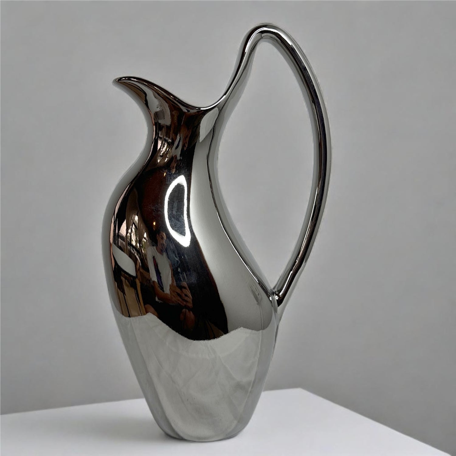 Silver sleek vase