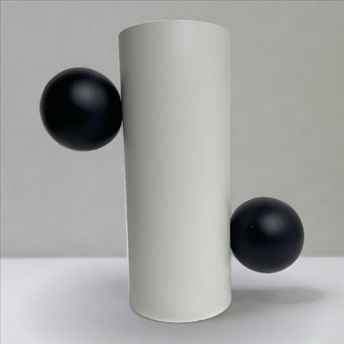 Cylinder metal vase – view 2