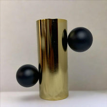 Cylinder metal vase