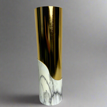 White and gold vase