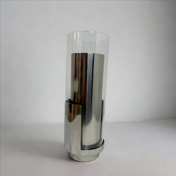 Stainless steel glass and metal vase