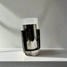 Stainless steel glass and metal vase