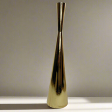 Tall stainless steel gold vase