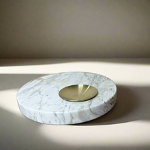 Marble tray with gold plate