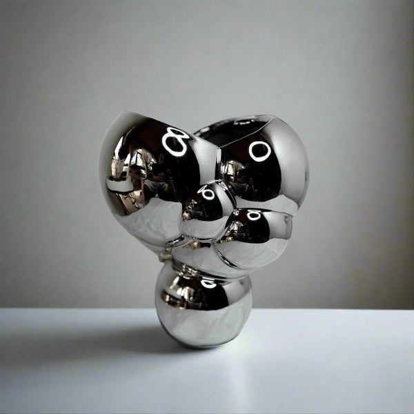 Silver bubble vase