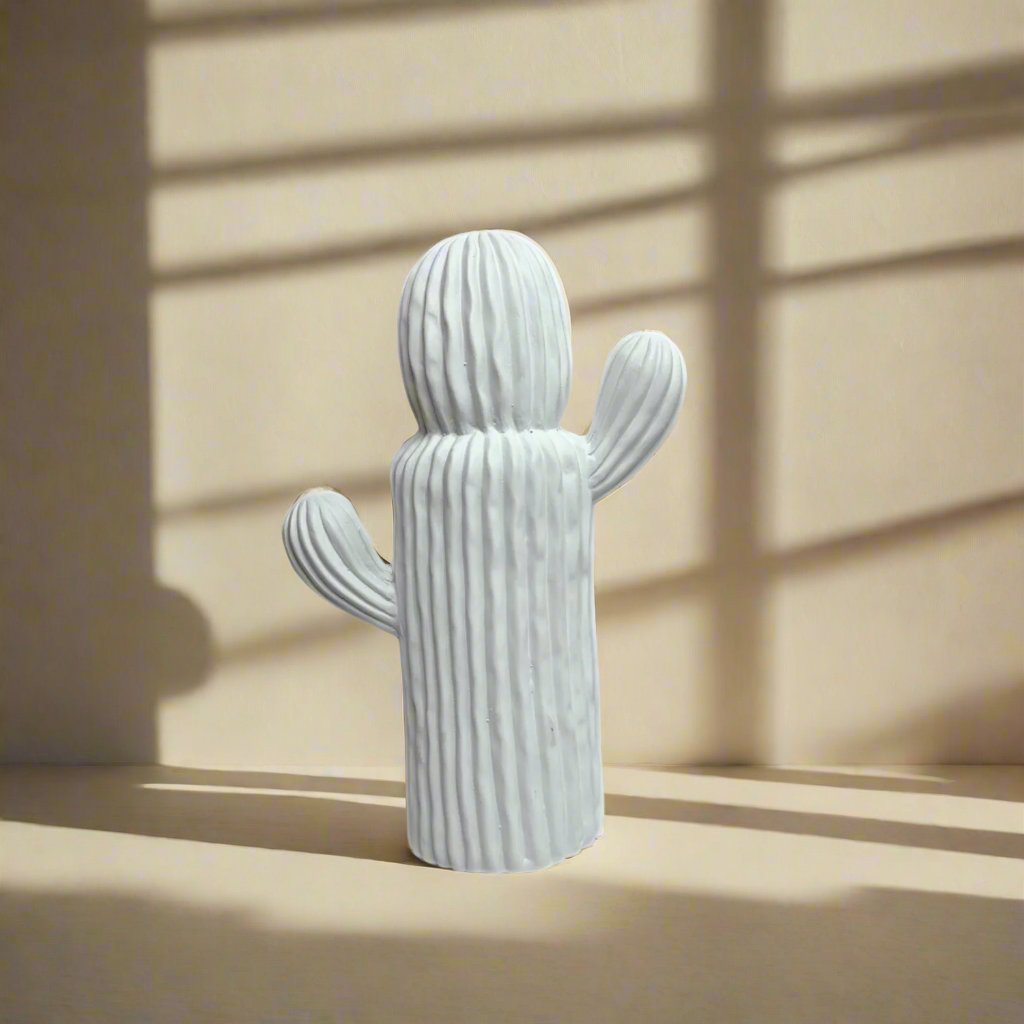White cactus ornament – view 3
