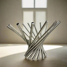 Metal spiral fruit bowl