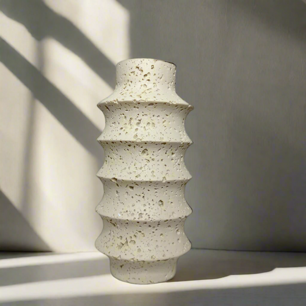 Ribbed vase