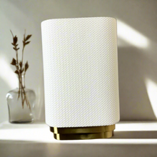 Gold & leather vase