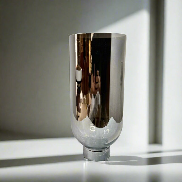 Black glass vase