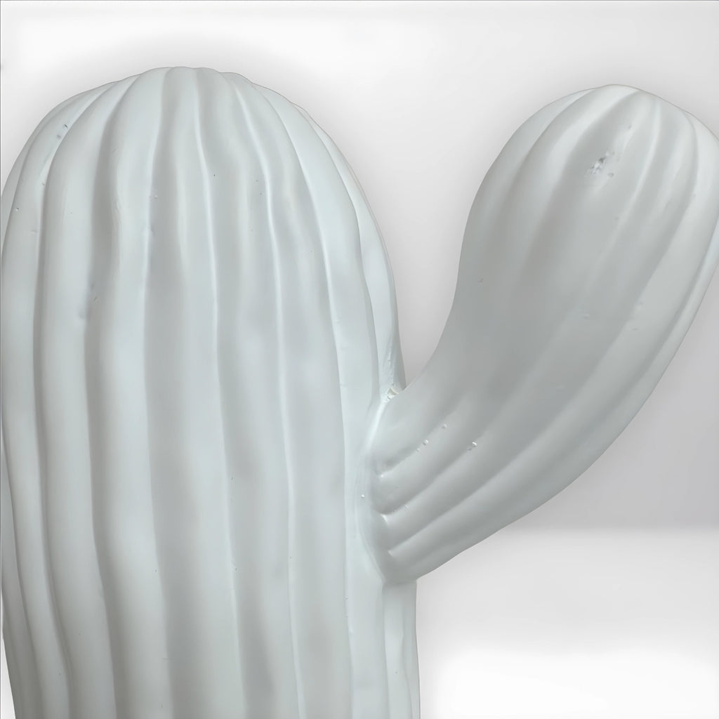 White cactus ornament – view 2