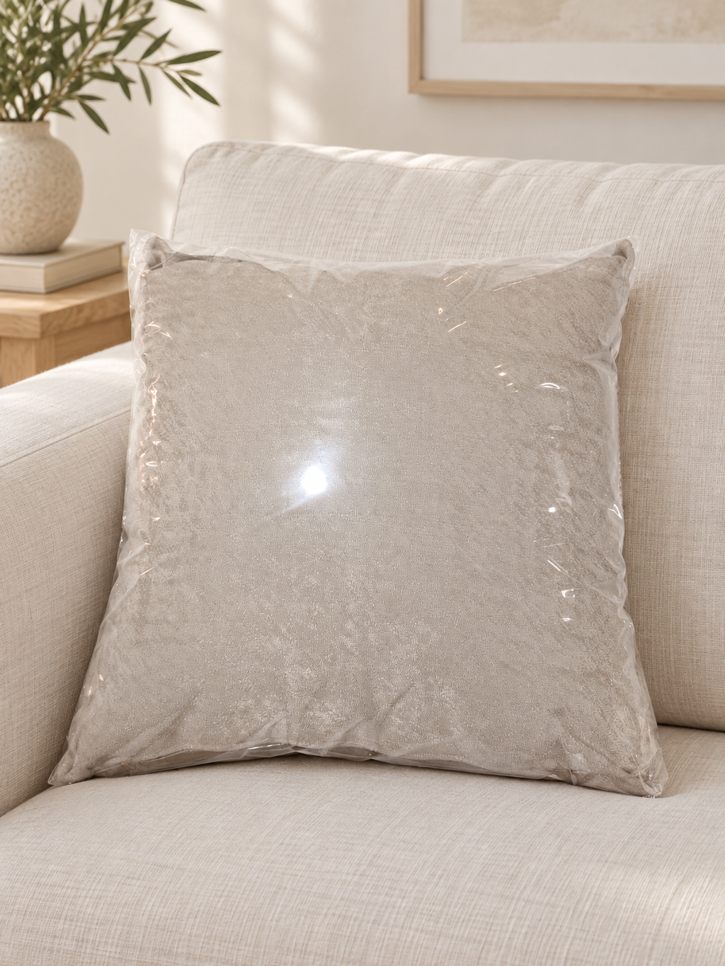 Decorative pillow - light beige — lifestyle