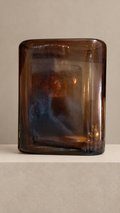 Tinted brown glass vase — hero