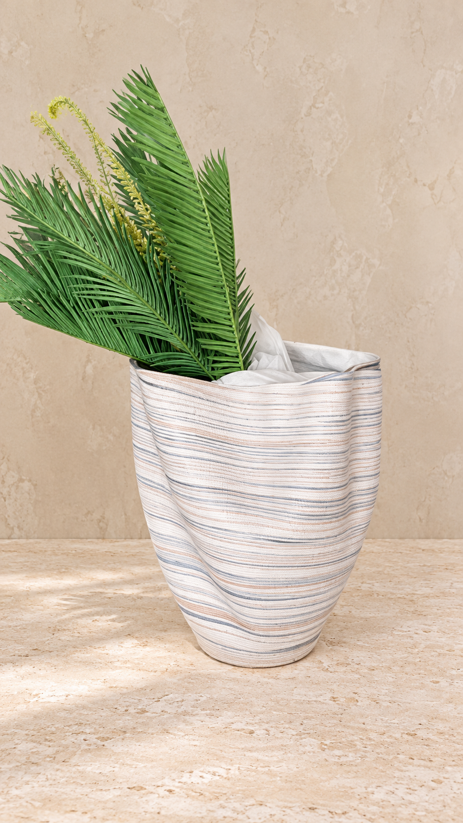 wavey vase with plant — hero