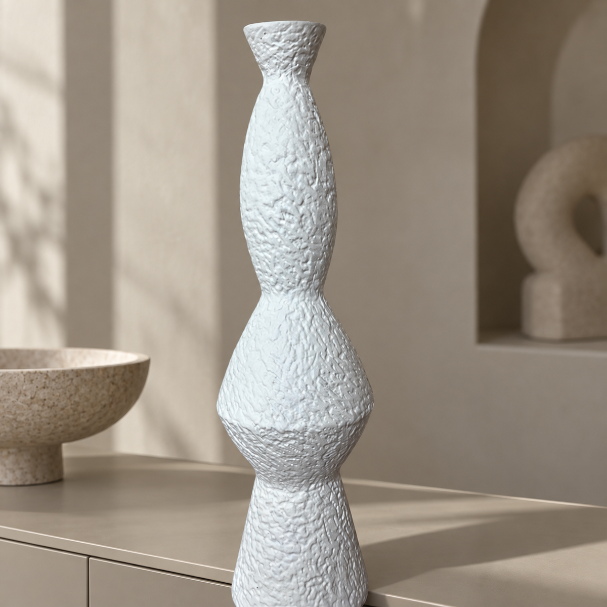 Bottle shaped vase — lifestyle