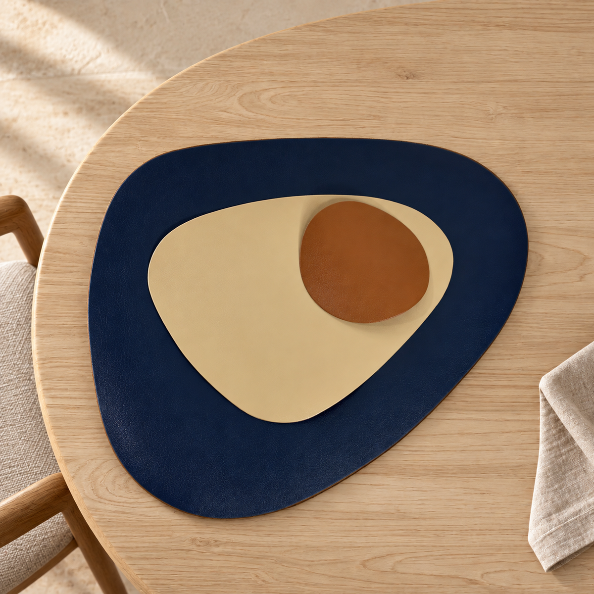 Leather mat - 3 pieces — lifestyle