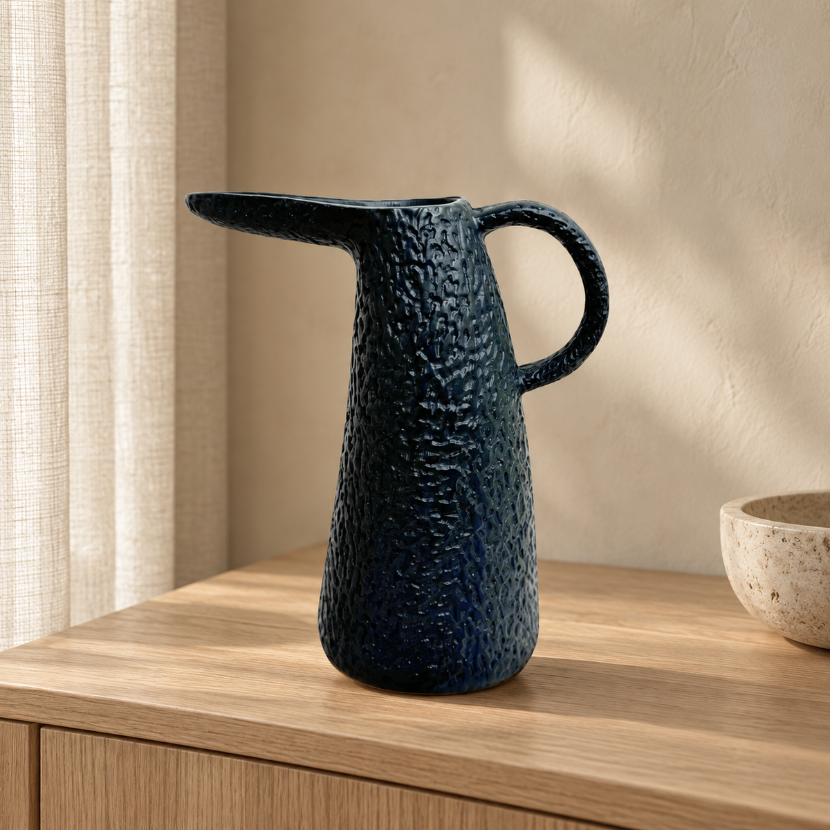 Black tea pot vase — lifestyle