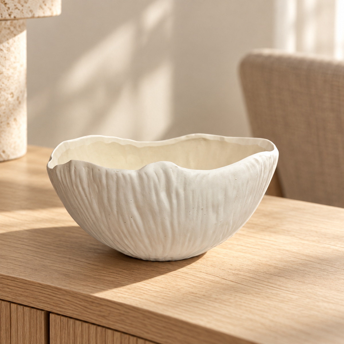 White fruit bowl - Large — lifestyle