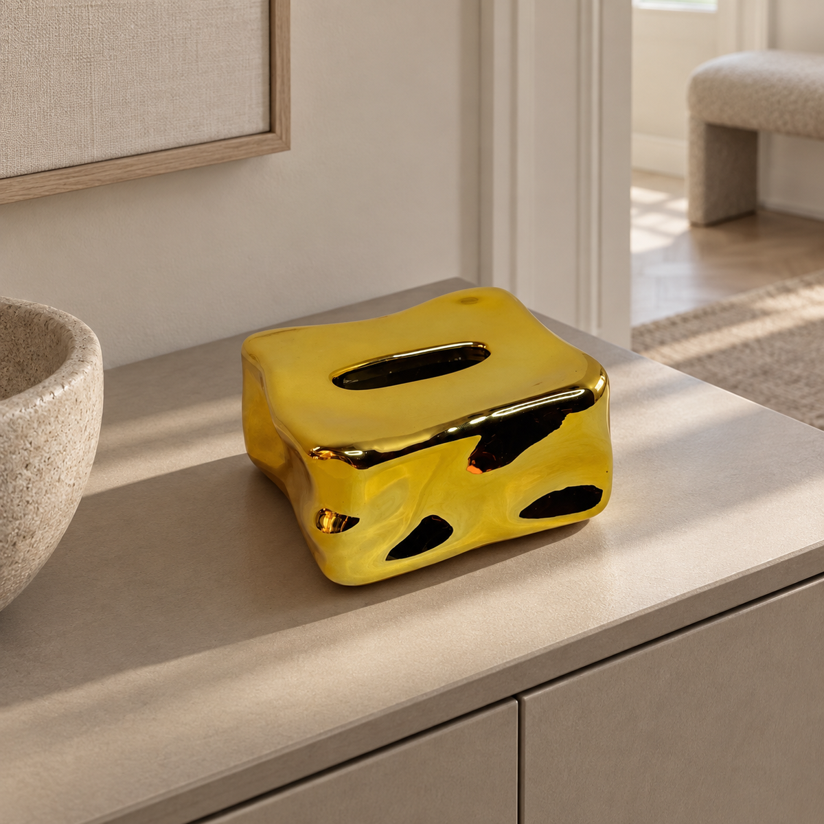 Decorative tissue box — lifestyle