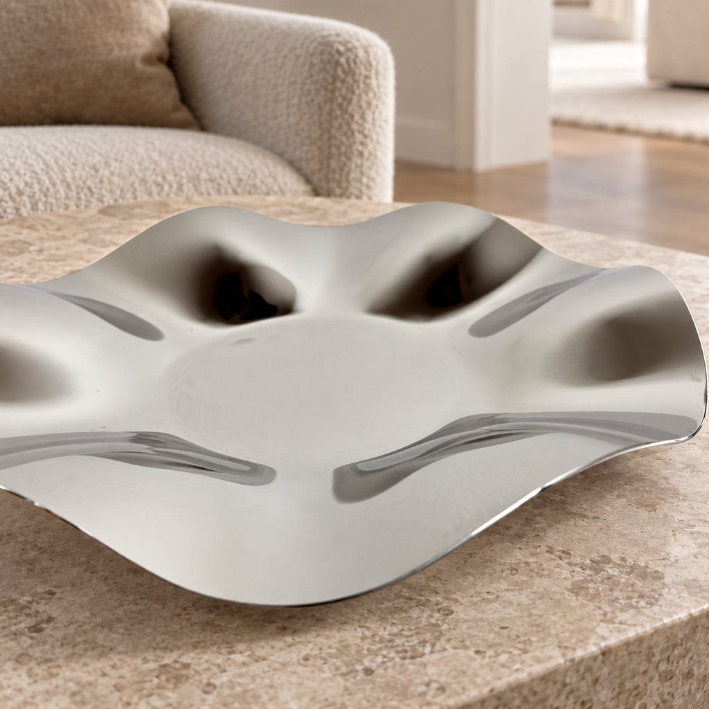 Silver center plate — lifestyle