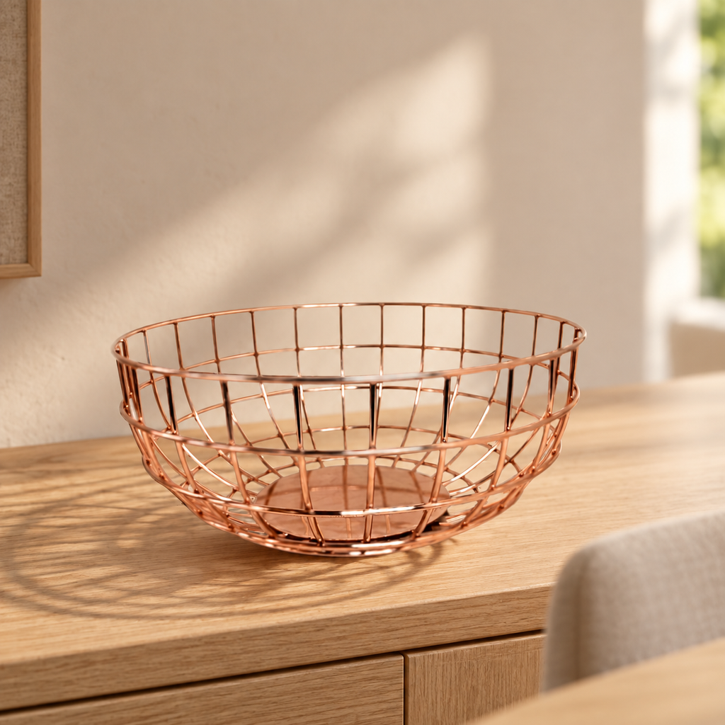 Metal fruit basket — lifestyle