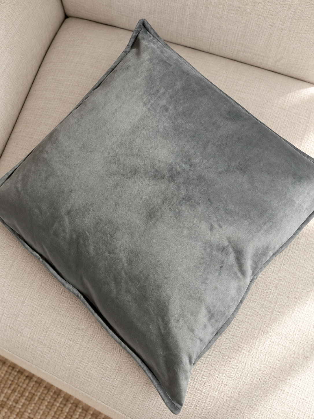 Decorative pillow (grey) — lifestyle