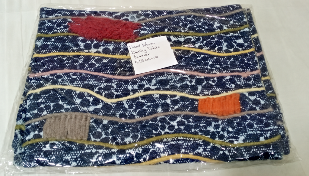 Hand woven dining table runner — source enhancement