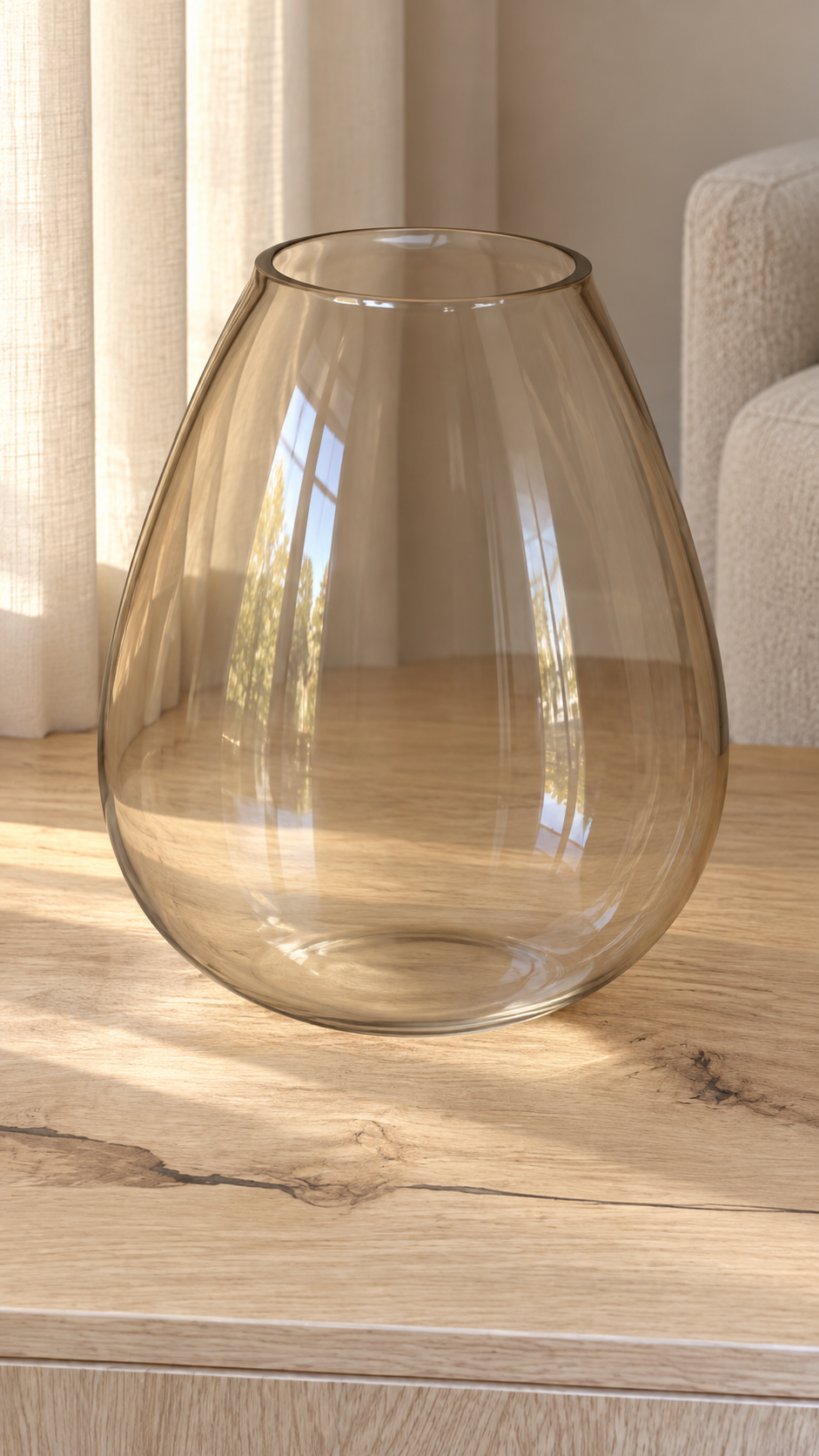 Glass vase pear shape — lifestyle