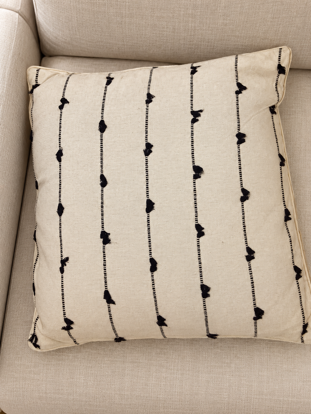 Decorative pillow (thin Line and dot) — lifestyle
