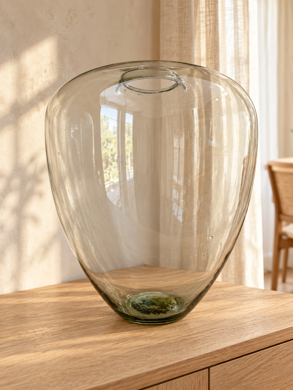 Glass vase- round — lifestyle