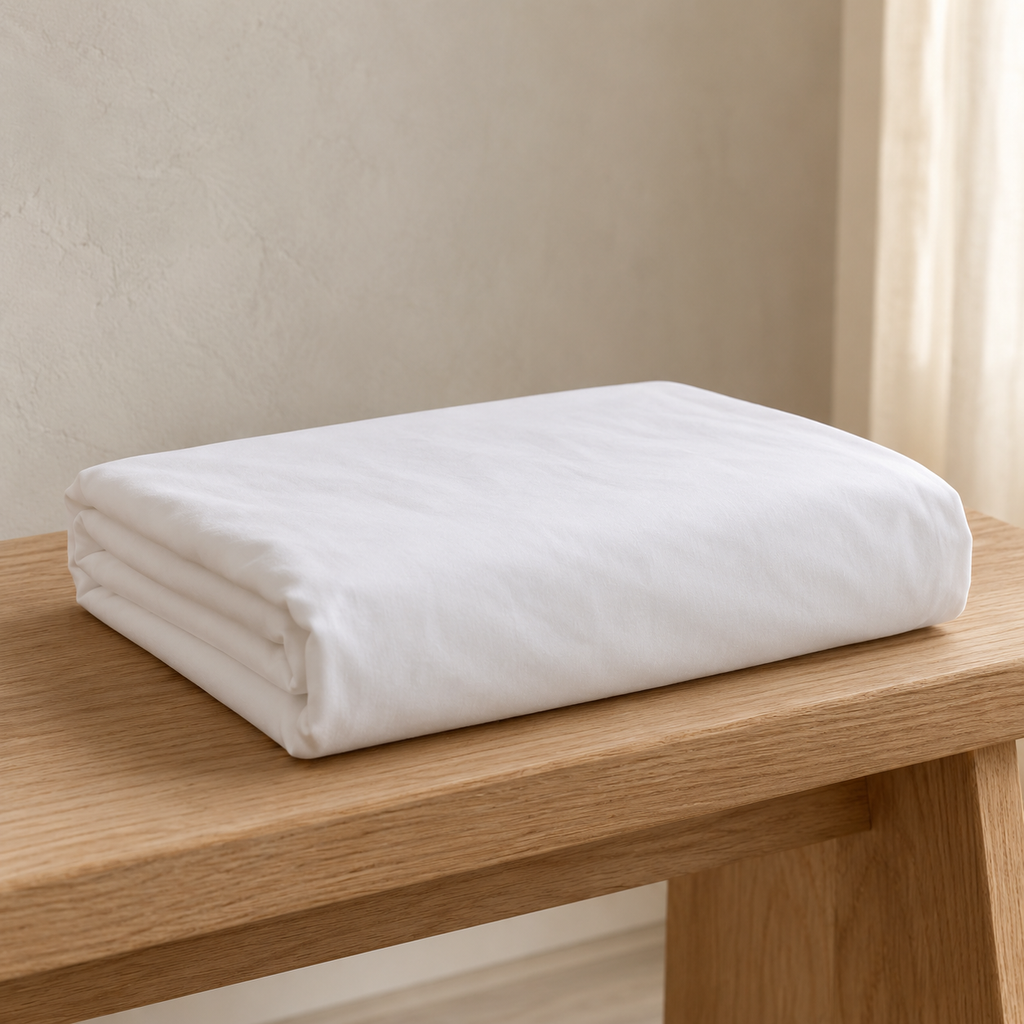 INHOME white bedsheet — Plain style only; lifestyle view; metadata-generated representation