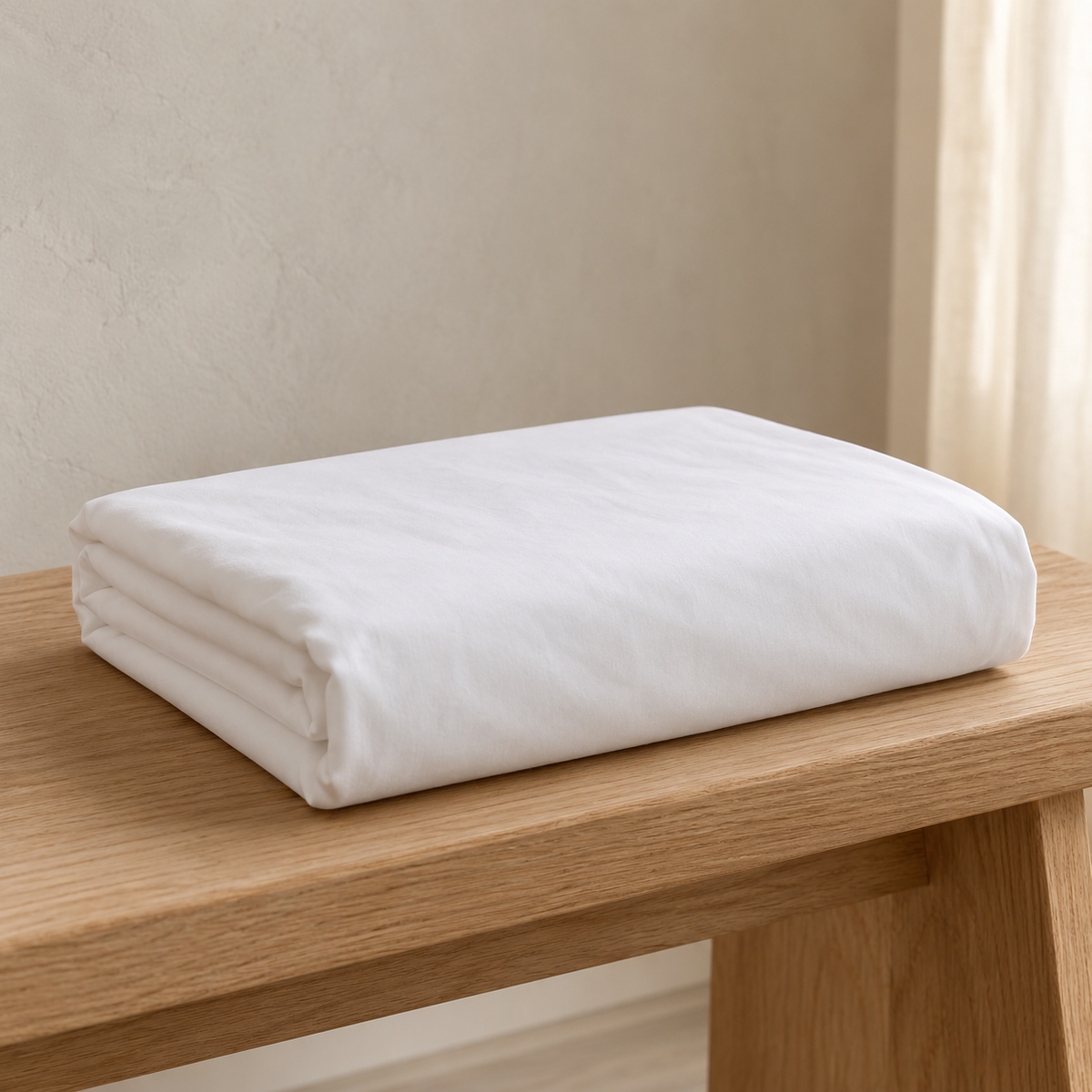 INHOME white bedsheet — Plain style only; lifestyle view; metadata-generated representation